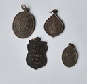 Set of Four Buddhist Good Luck Amulet Charms(magical Amulet to Attract Good Luck), VINTAGE/ANTIQUE Blessed from Different Monks and Temples in Thailan