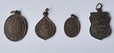 Set of Four Buddhist Good Luck Amulet Charms(magical Amulet to Attract Good Luck), VINTAGE/ANTIQUE Blessed from Different Monks and Temples in Thailan