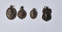 Set of Four Buddhist Good Luck Amulet Charms(magical Amulet to Attract Good Luck), VINTAGE/ANTIQUE Blessed from Different Monks and Temples in Thailan