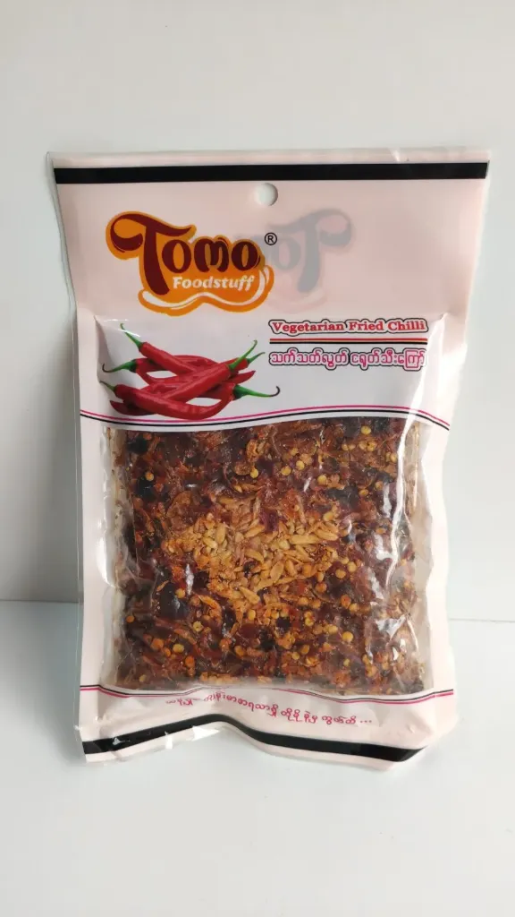 Tomo သက်သက်လွတ်မြေပဲငရုတ်သီးကြော် @ 200g