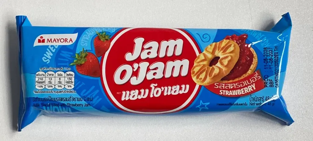 Jam O’jam strawberry cookies @ 48 g