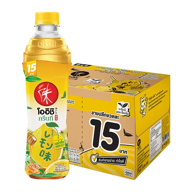 OISHI Green Tea Honey Lemon @ 370 ml x 6