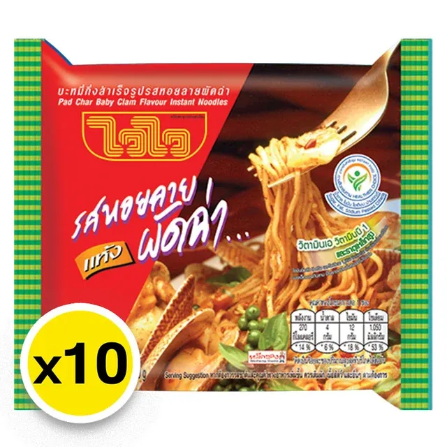 WAIWAI Instant Noodles Pad Char Baby Clam Flavour 60 g