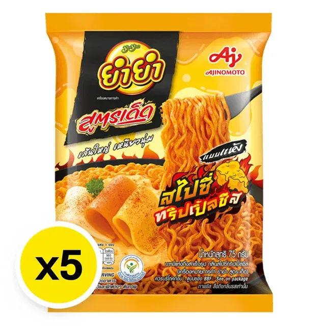 YUMYUM Soodded Instant Dried Noodles Spicy Triple Cheese 75 g