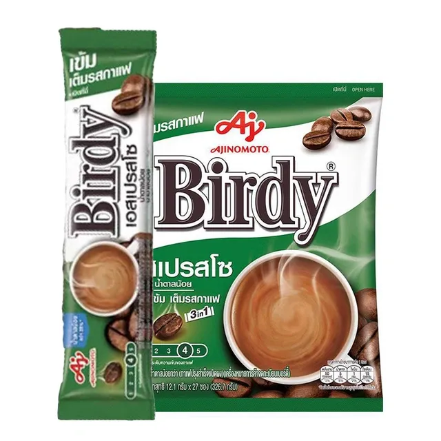 BIRDY Instant Coffee 3in1 Espresso Less Sugar 12.1g 27pcs