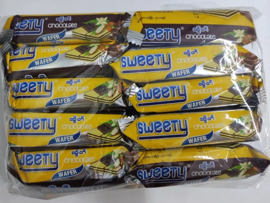 Sweety ချောကလက်ဝေဖာ @40g x 10