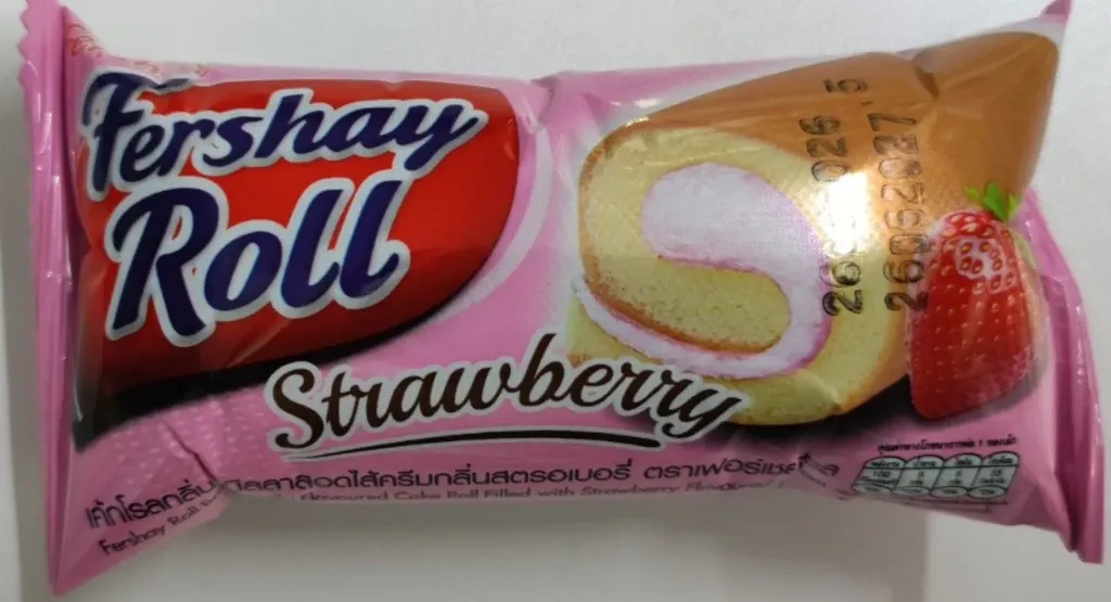 Roll Cake Strawberry Flavor 20g