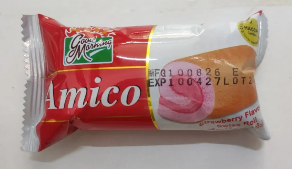 Amico Swiss Roll Strawberry @18g