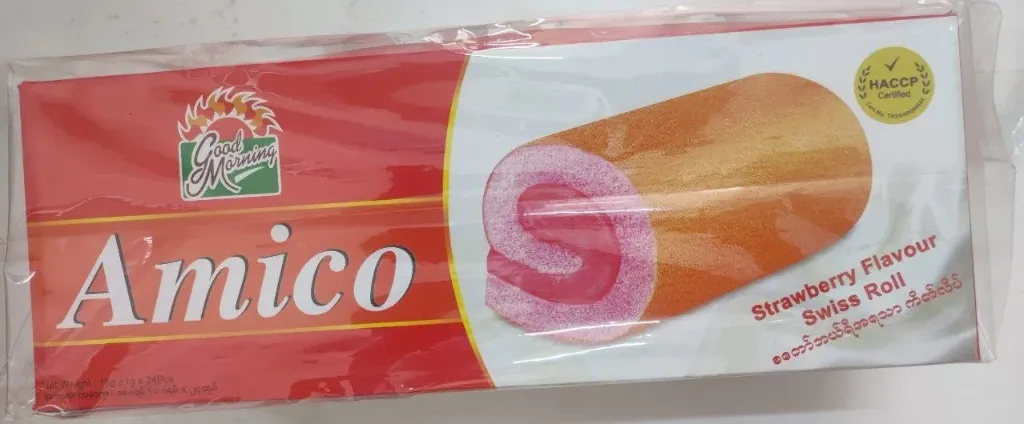 Amico Swiss Roll Strawberry @18g x 24