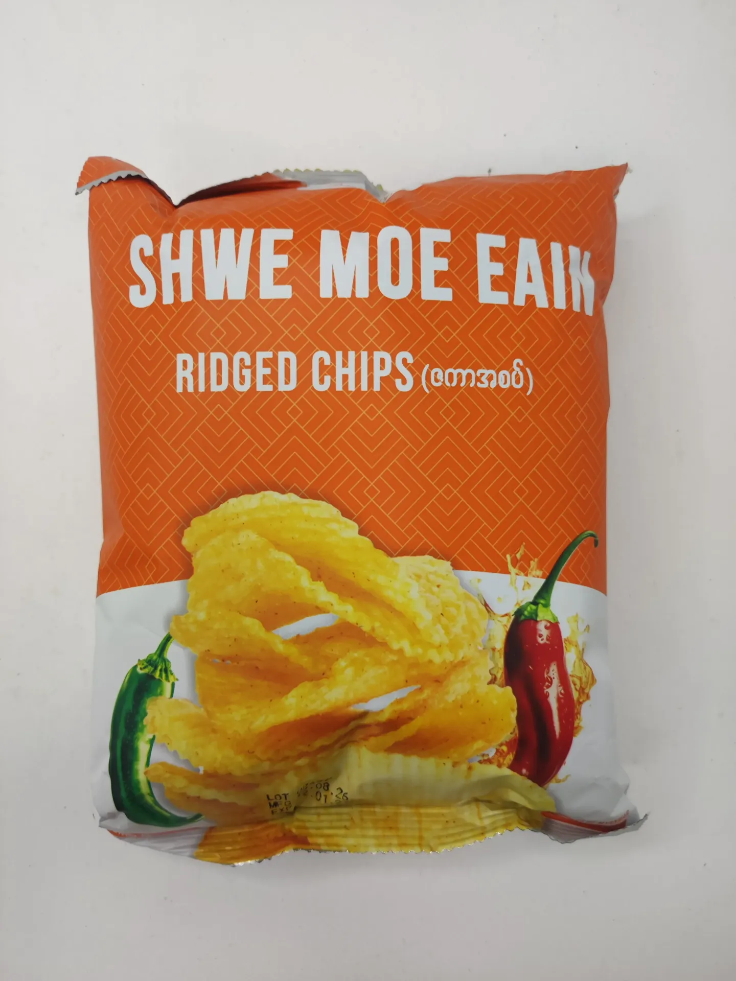 Shwe Moe Eain Ridged Chips(ဇကာအစပ်) @ 50g